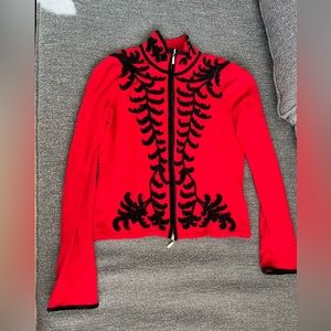 Victor Costa vintage sweater red and black